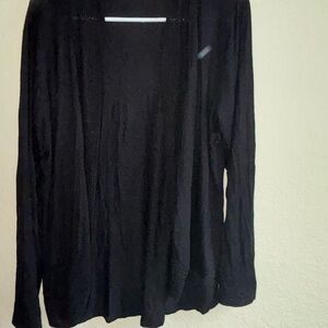 Black Open Front Cardigan